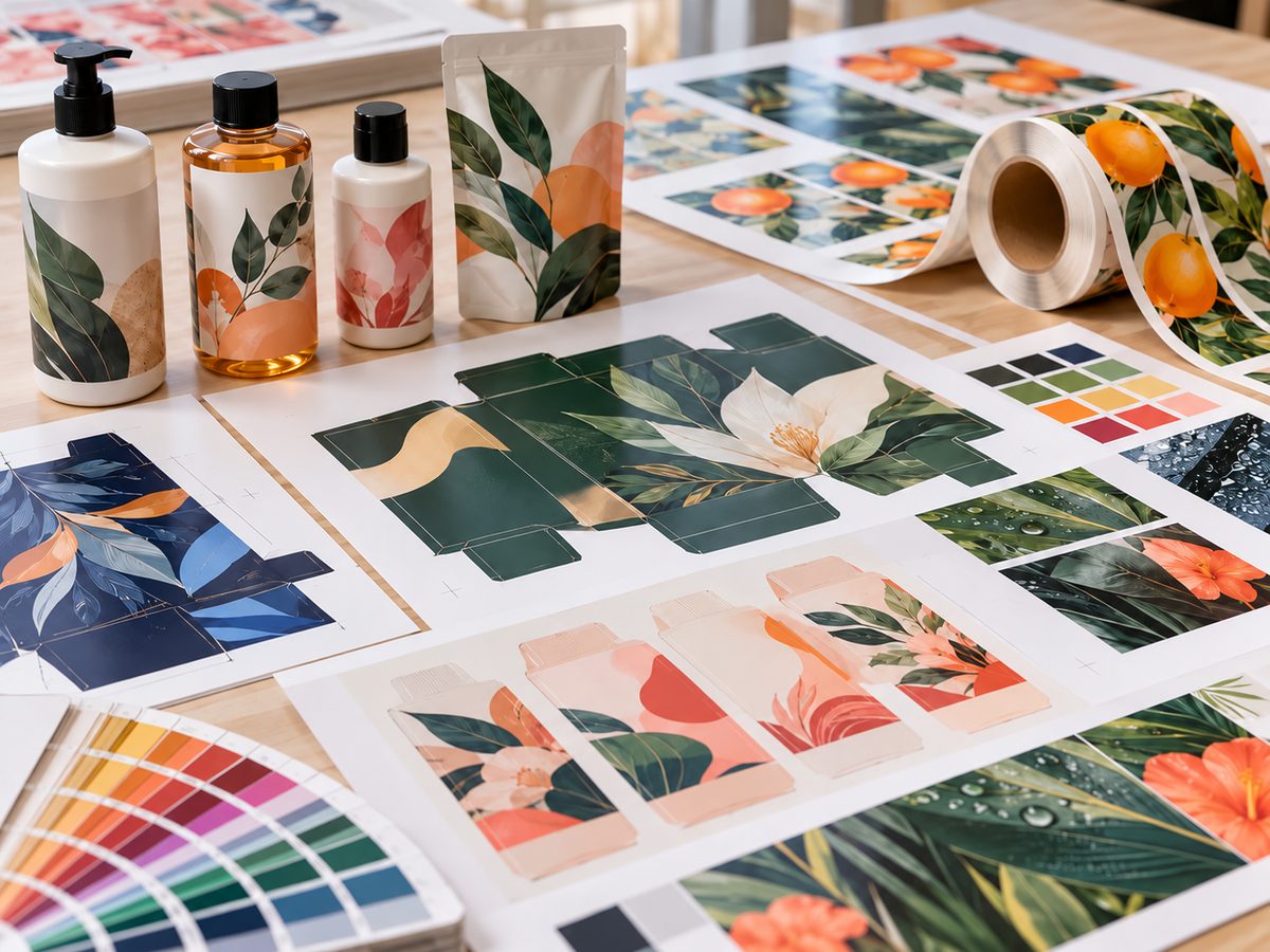 Print artwork, proofs and colour samples prepared for production